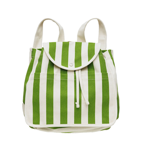 Baggu Baggu Drawstring Backpack - Green Awning Stripe