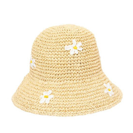 San Diego Hat Company Kids Fresh as a Daisy Paper Crochet Bucket Hat