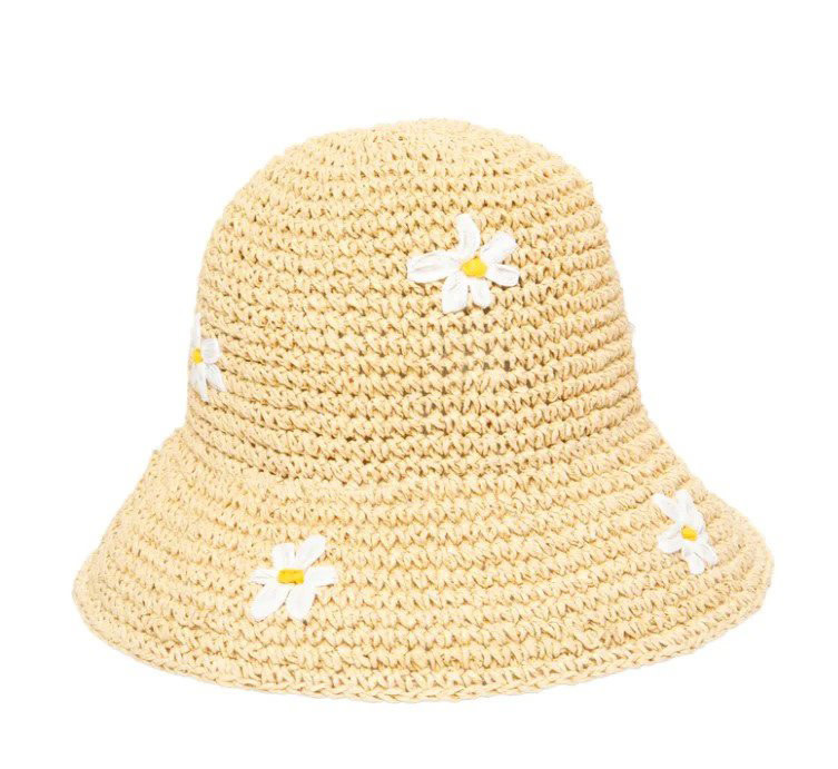 San Diego Hat Company Kids Fresh as a Daisy Paper Crochet Bucket Hat
