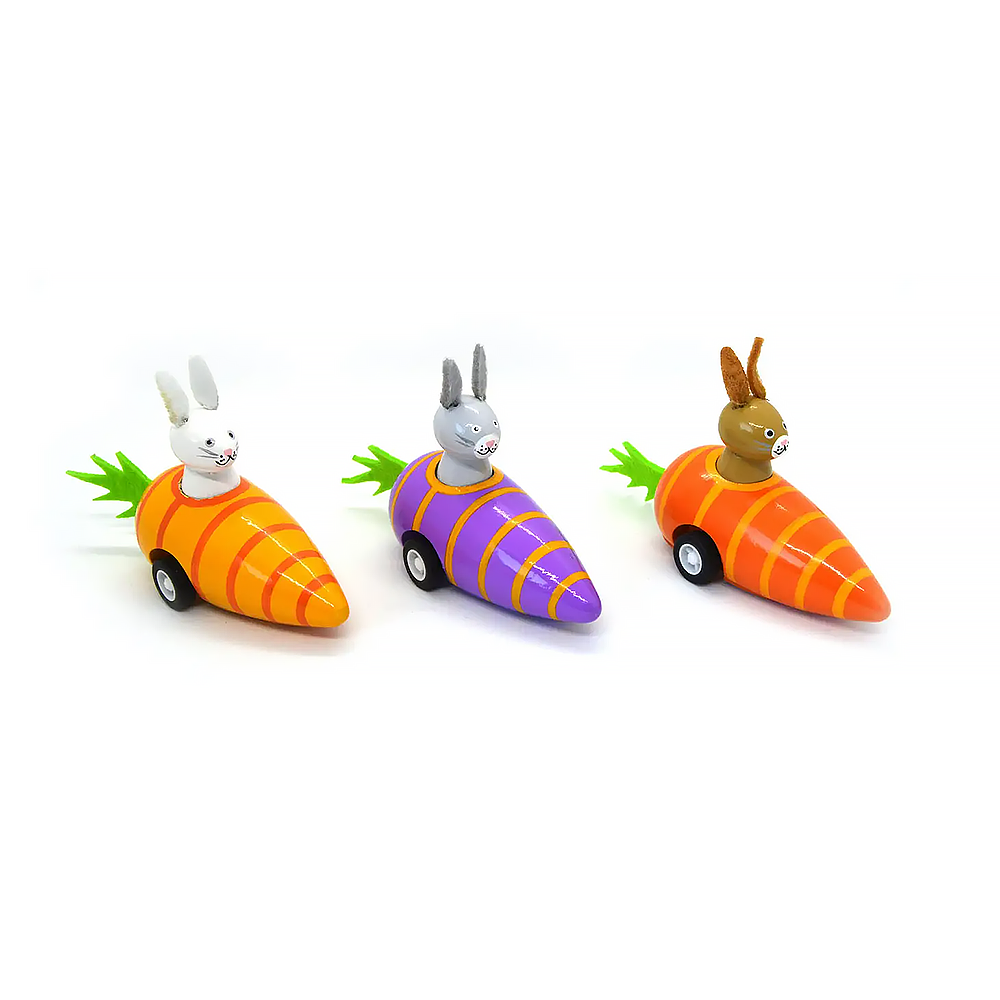 Jack Rabbit Pull Back Bunny in Carrot