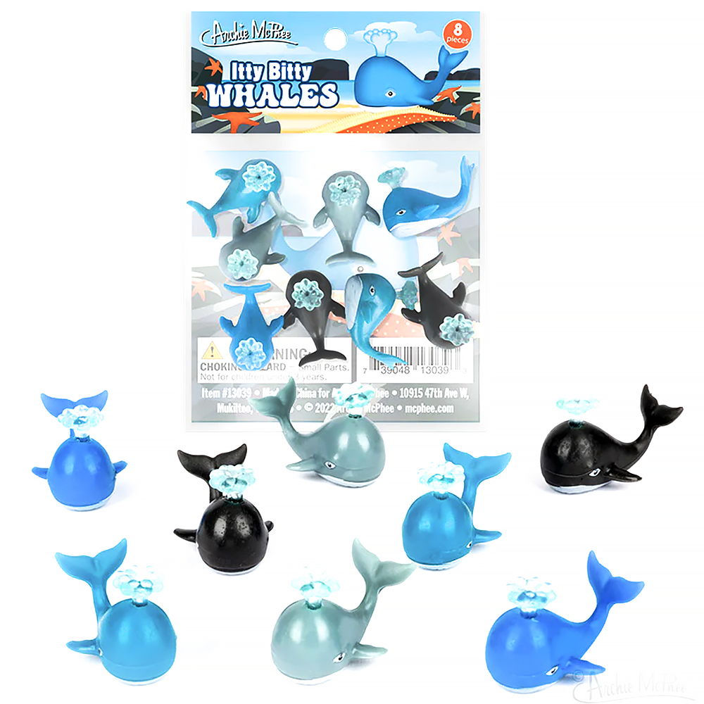 Archie McPhee Itty Bitty Whales - Bag of 8