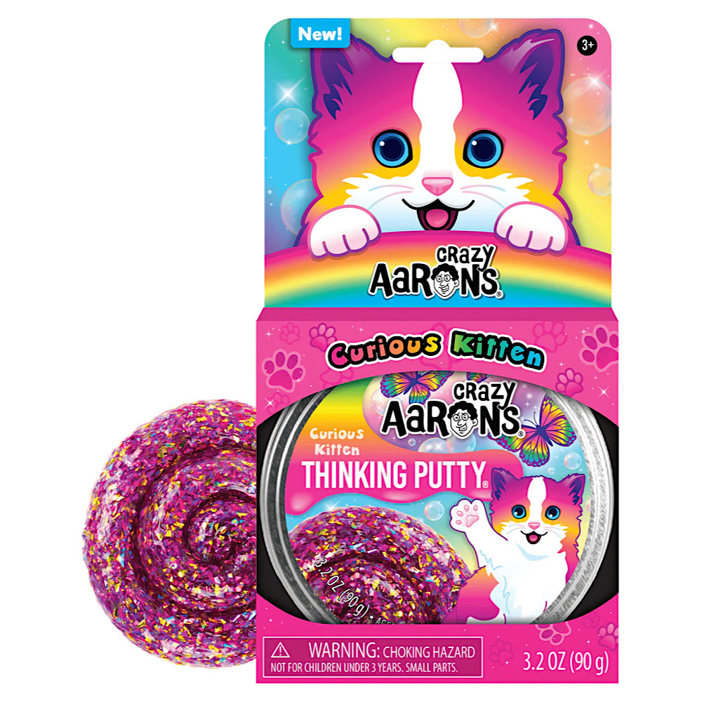 Crazy Aaron's Thinking Putty 4" Curious Kitten