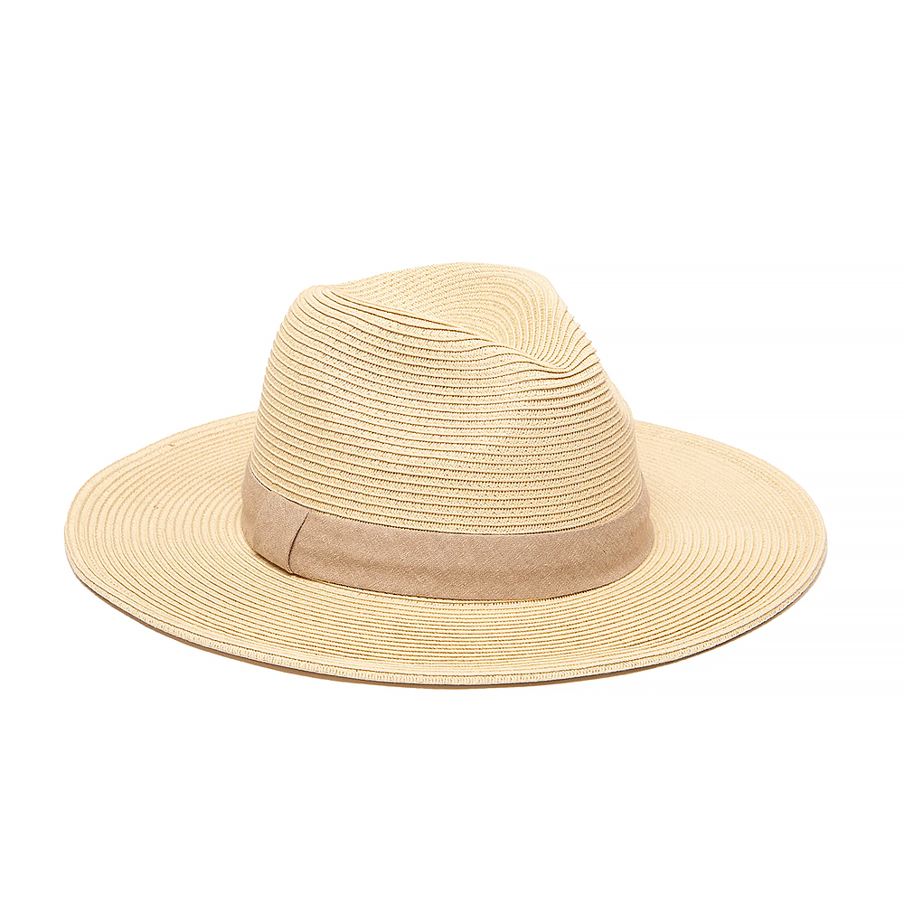 Out of Office Ultrabraid Panama Fedora w/ Chambray Band