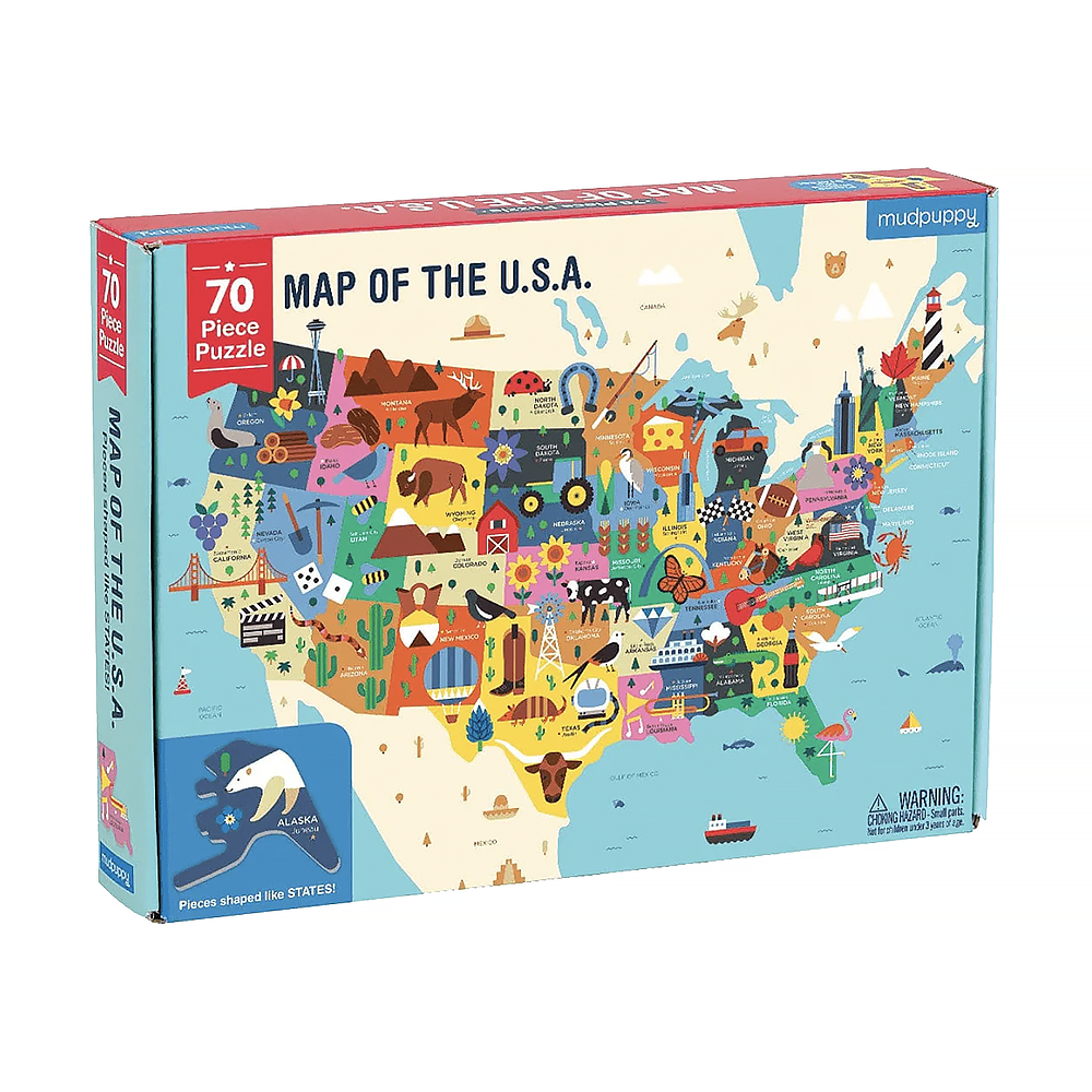 Chronicle Geography Puzzle - 70 Piece - Map of the U.S.A.