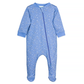 Feather Baby Feather Baby Zip Footie - Fish Bubbles