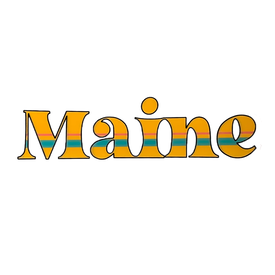 Stone Donut Design Stone Donut Designs Vinyl Sticker - Retro 80s Maine
