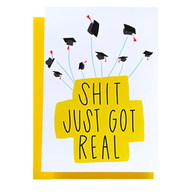 Stonedonut Design Stone Donut Designs - Sh*t Just Got Real Graduation Card