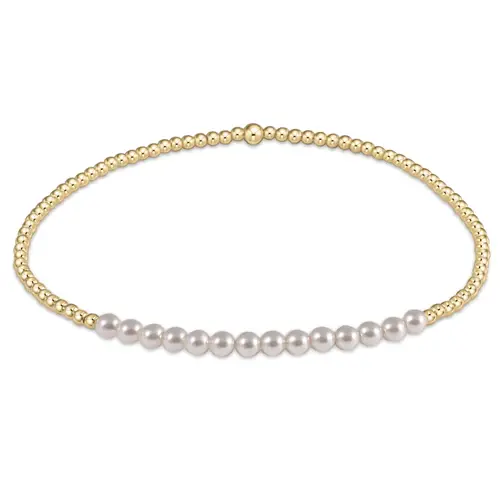ENewton - Gold Pearl Pattern Bracelet - Bliss - 2mm