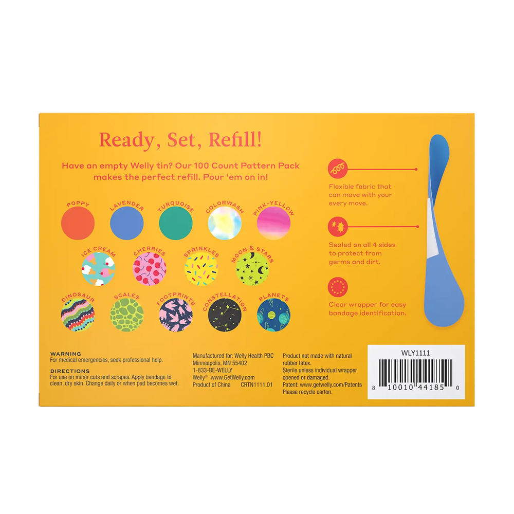 Welly Flexible Fabric Badges Refill - Assorted