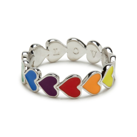 Pura Vida Pura Vida - Rainbow Heart Ring - Rainbow