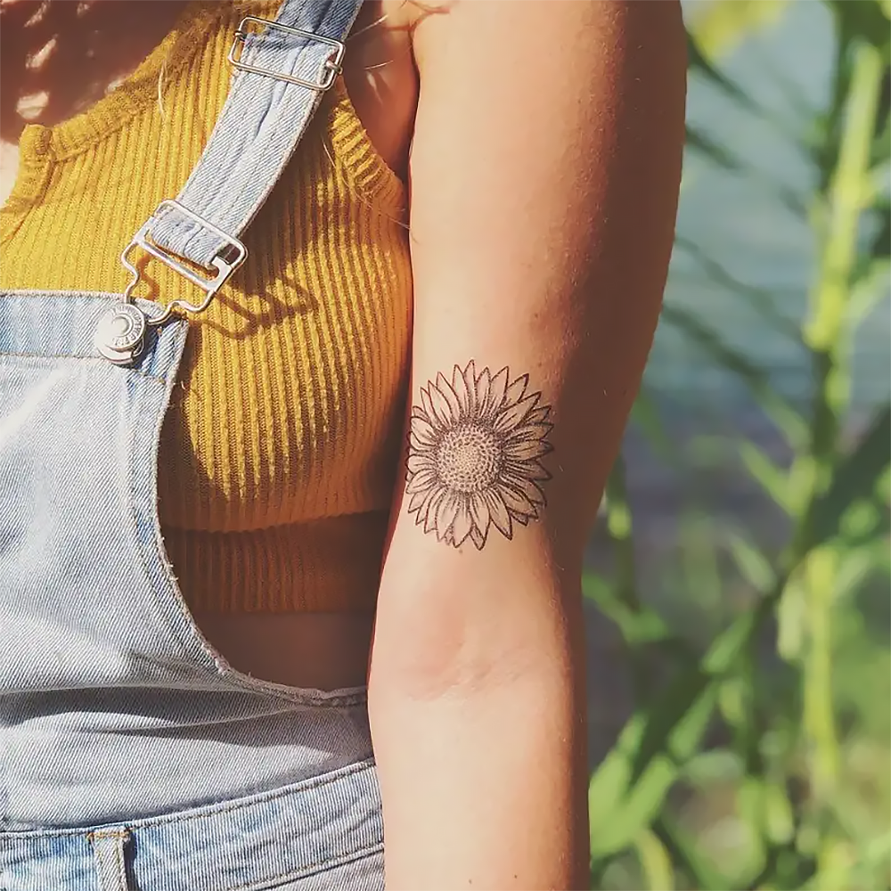 NatureTats Temporary Tattoo 2 Pack - Sunflower