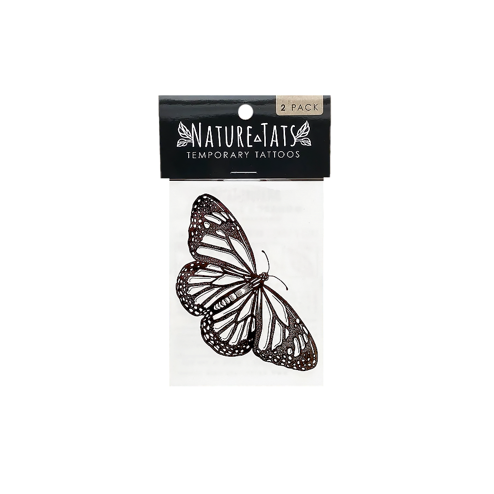 NatureTats - Temporary Tattoo 2 Pack - Monarch Butterfly