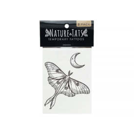 NatureTats NatureTats Temporary Tattoo 2 Pack - Luna Moth