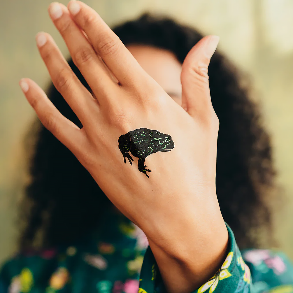 Tattly Tattoo 2-Pack - Speckled Foil Frog