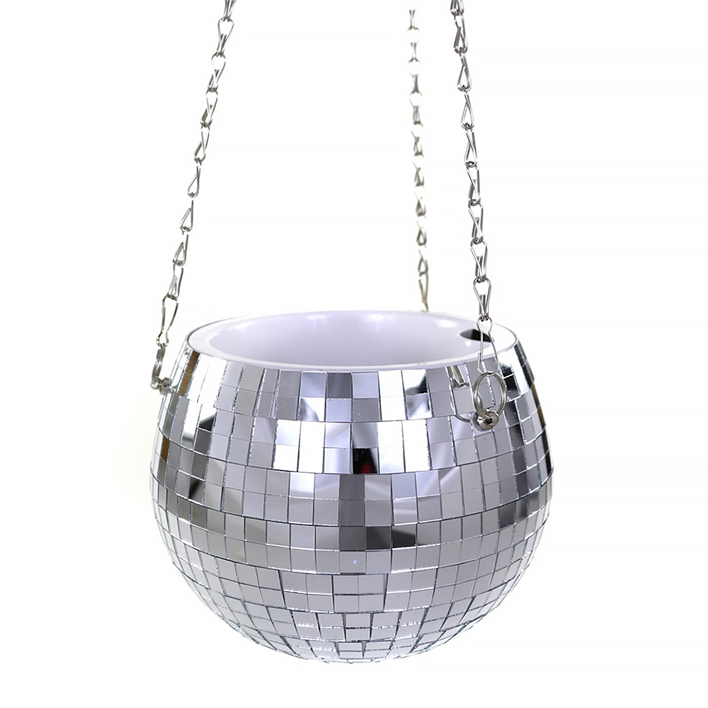 Disco Ball Planter - Large - Silver