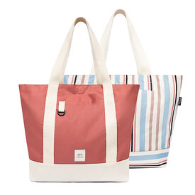 Lefrik US Lefrik -  Strata Reversible Bag - Dust Pink Sorolla Stripes