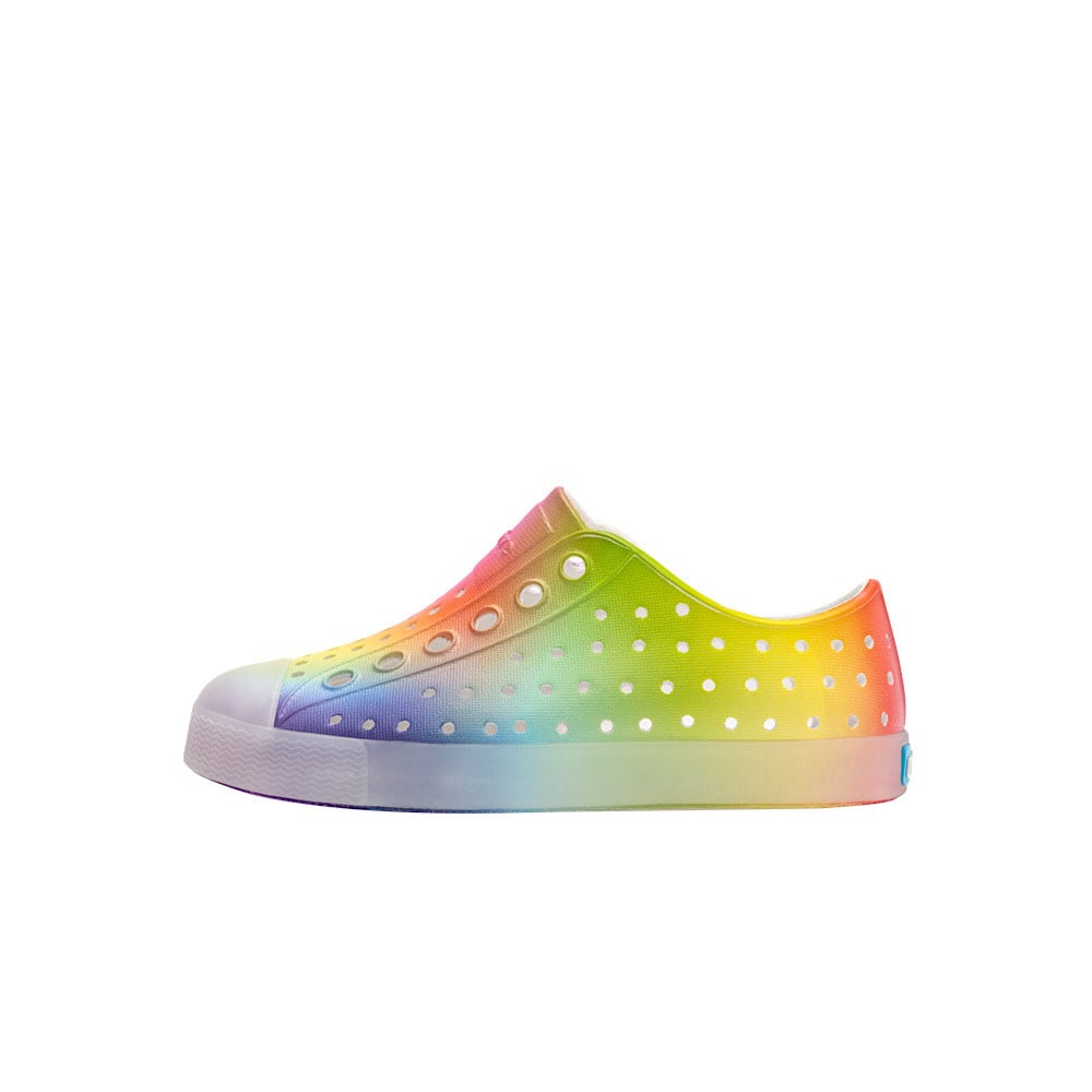 Native Shoes Native Shoes Jefferson Child - Shell White/Translucent/Rainbow Blur