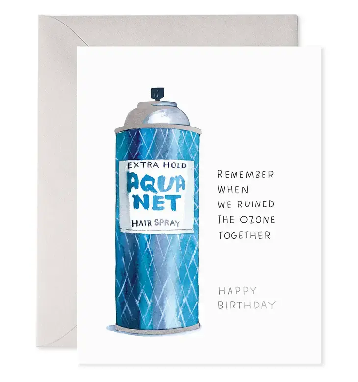 E. Frances Card - Aquanet Birthday