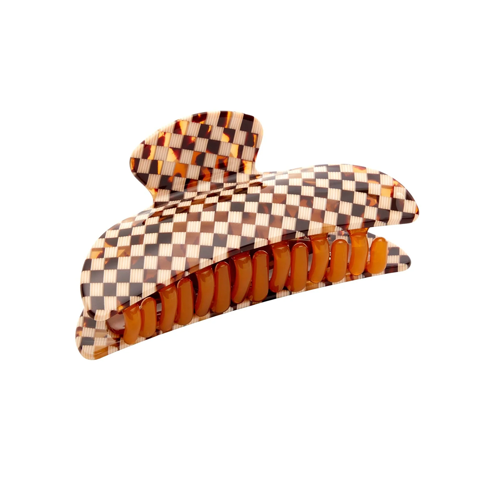 Machete Midi Claw Hair Clip - Tortoise Checker
