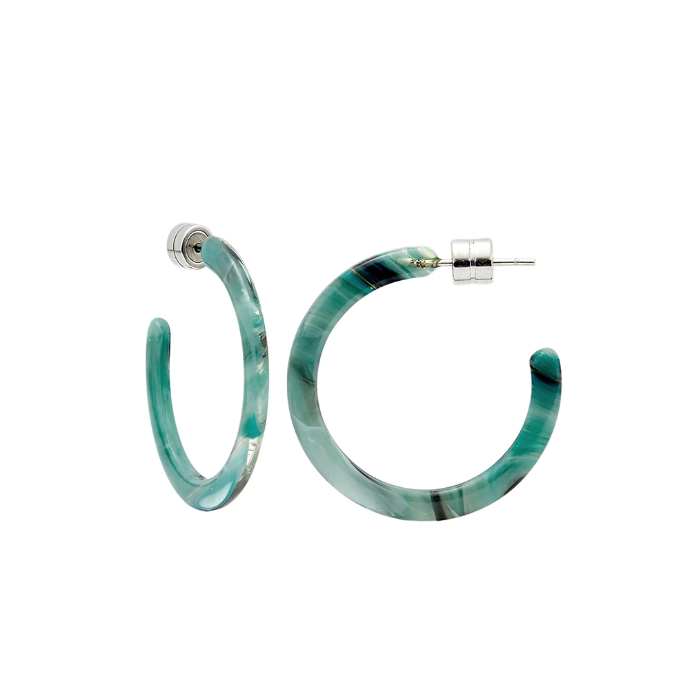Machete - Mini Hoop Earrings - Jadeite Green