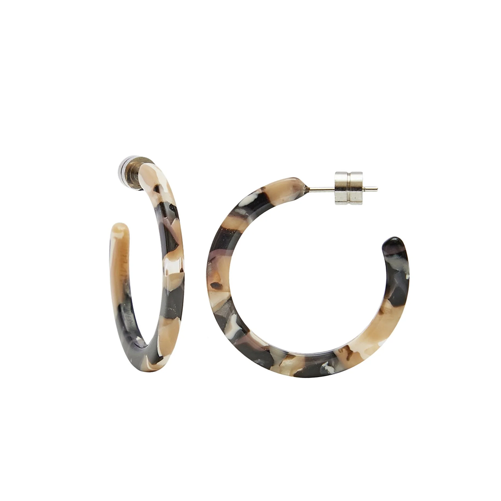 Machete Machete - Mini Hoop Earrings - Abalone