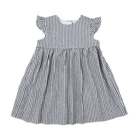 Two Little Beans and Co. Two Little Beans Dress - Pinstripe Flutter Dress