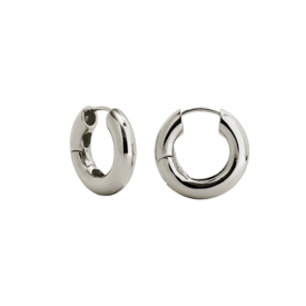 Machete Machete - Baby Chunky Hoop Earrings - Silver Plated