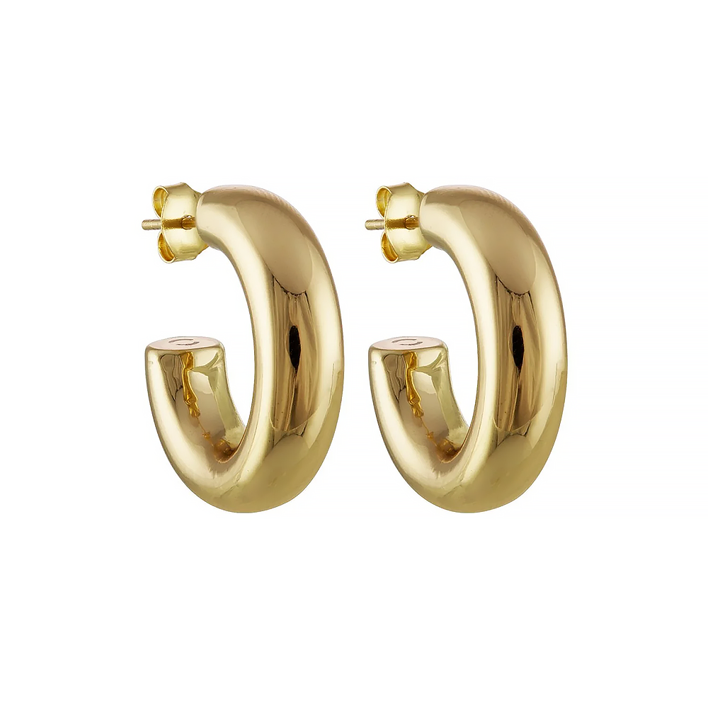 Machete Machete Perfect Hoop Earrings - 0.75 inch - Gold Plated