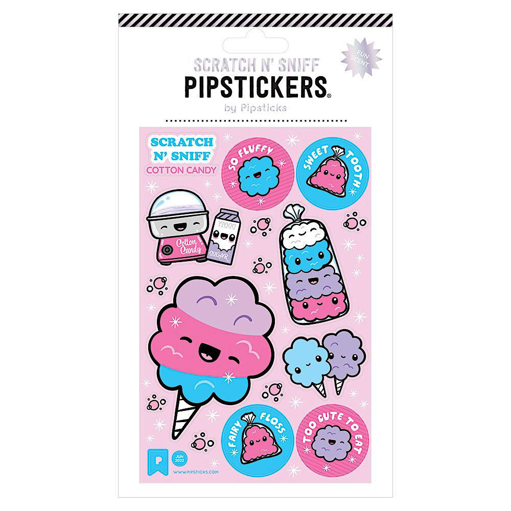 Pipsticks Scratch n Sniff Sticker Sheet - Spun Sugar