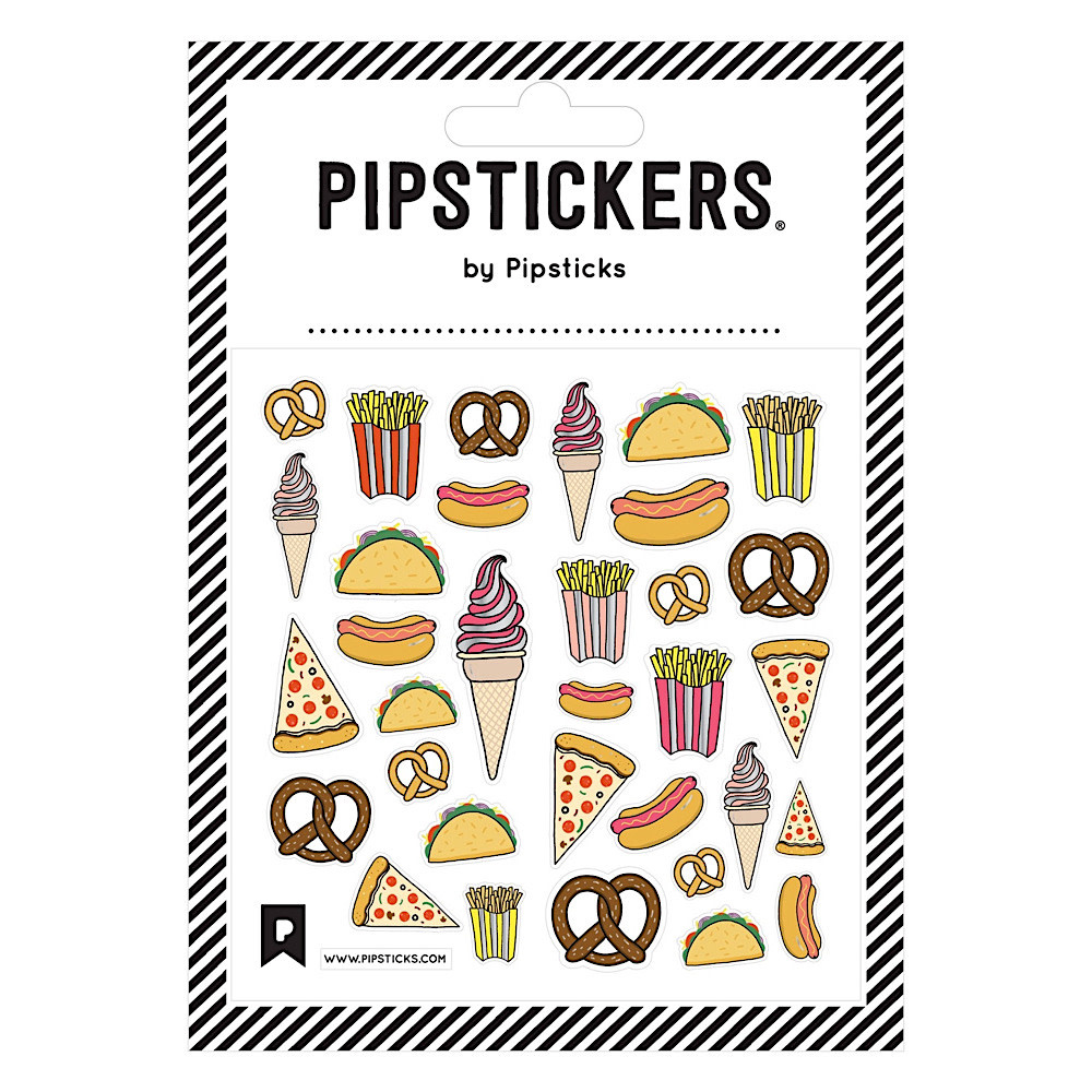 Pipsticks Pipsticks Sticker Sheet - Junk Food Fun