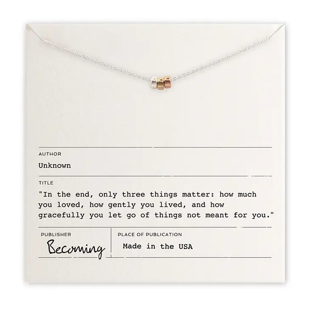 Becoming Jewelry - 18" Necklace - Three Things - Mixed Metal