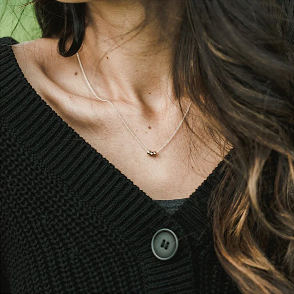 Becoming Jewelry - 18" Necklace - Three Things - Mixed Metal