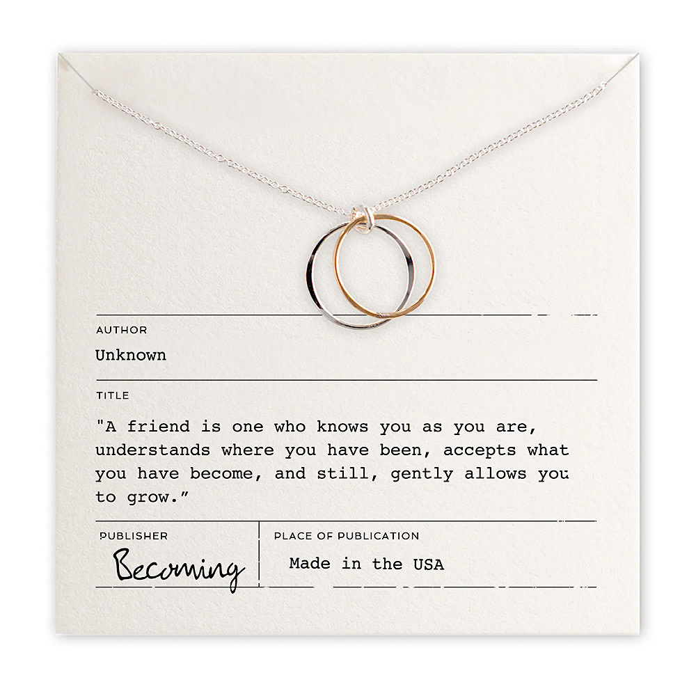 Becoming Jewelry - 18" Necklace - Friendship Circles - Mixed Metal