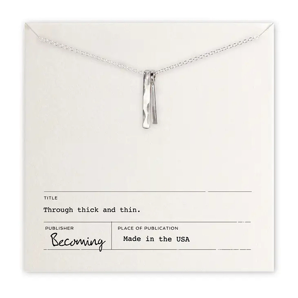 Becoming Jewelry - 18" Necklace - Through Thick & Thin - Sterling Silver