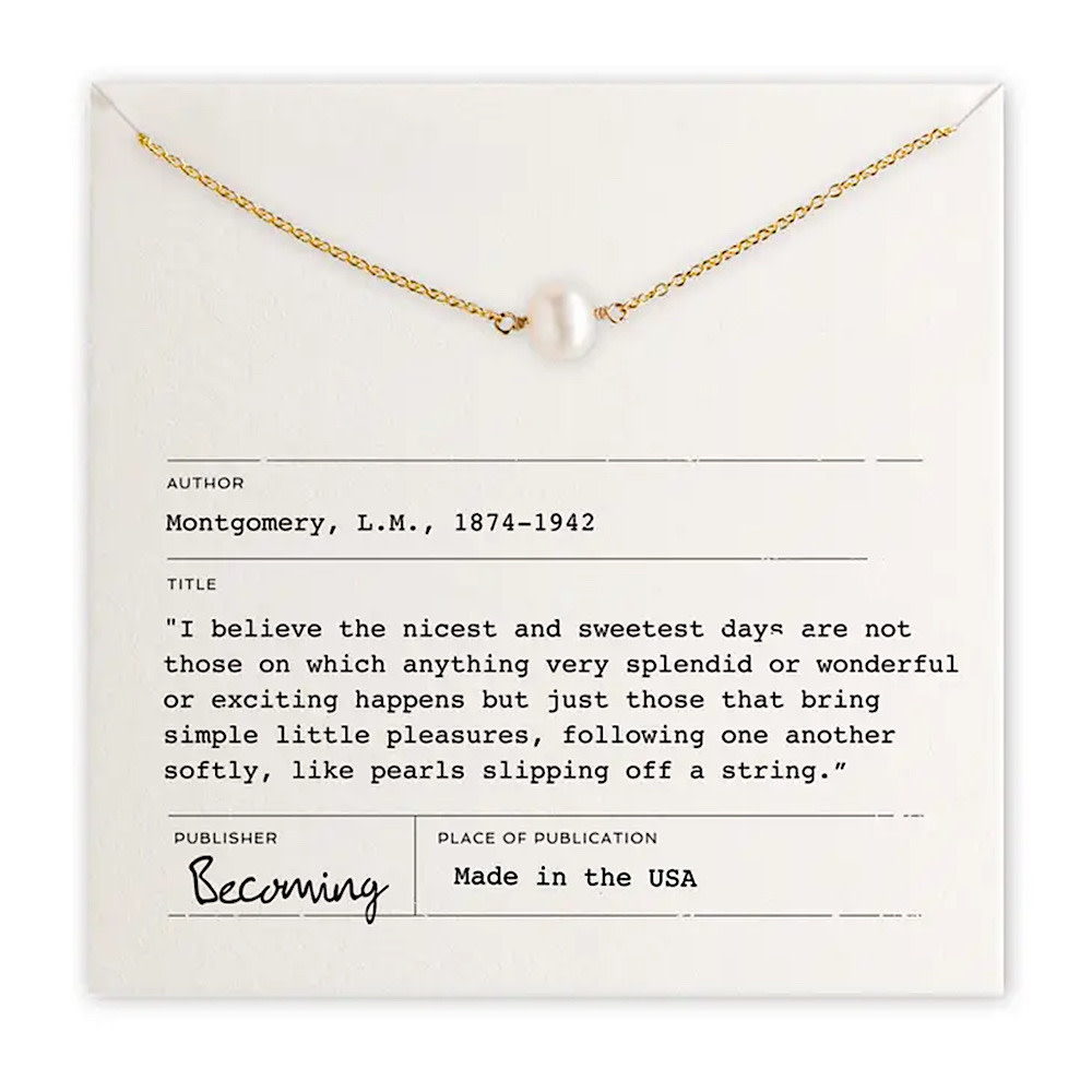 Becoming Jewelry - 16" Necklace - Simple Pleasure Pearl - Gold Fill