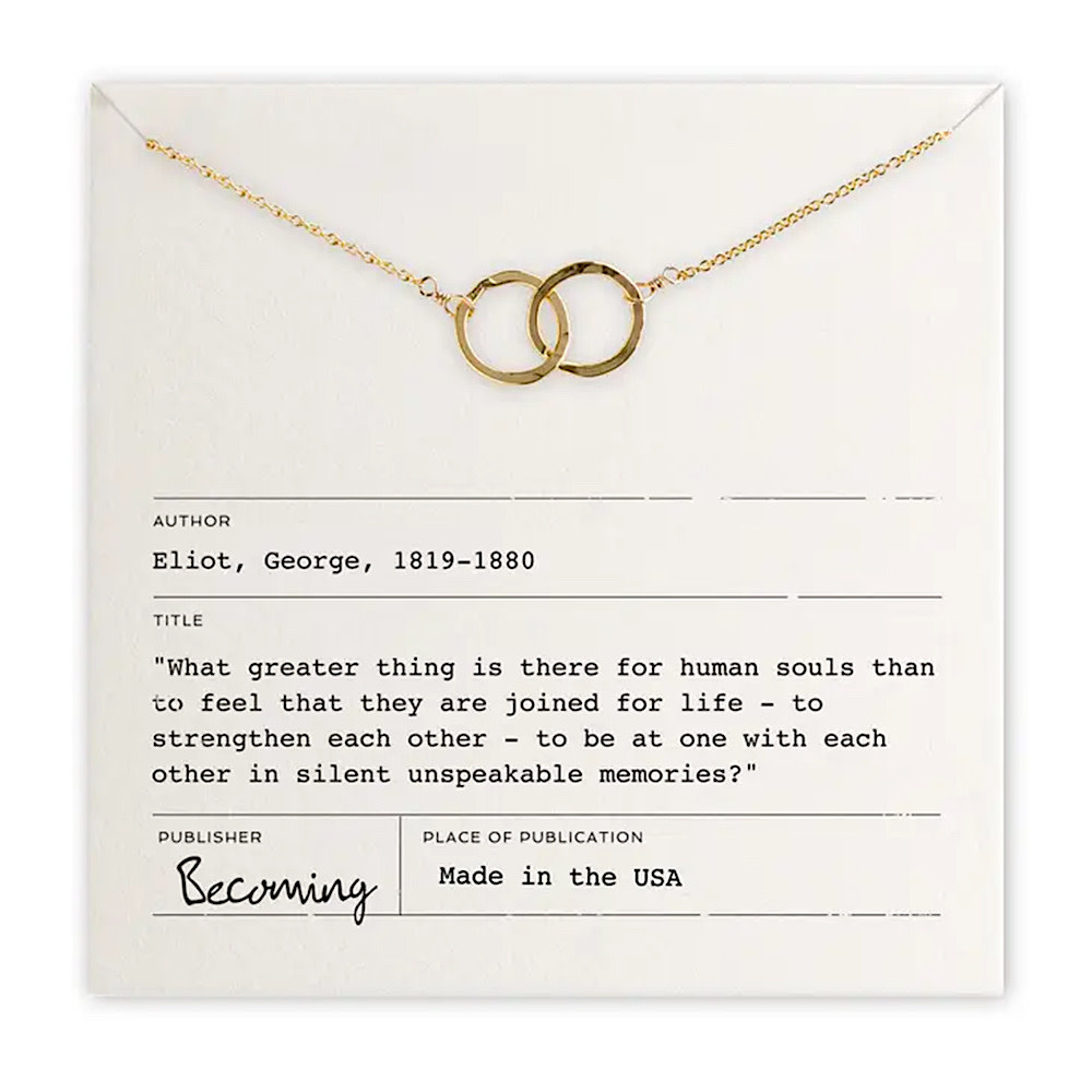 Becoming Jewelry - Joined for Life Necklace (Intertwined Circles) - Gold Fill