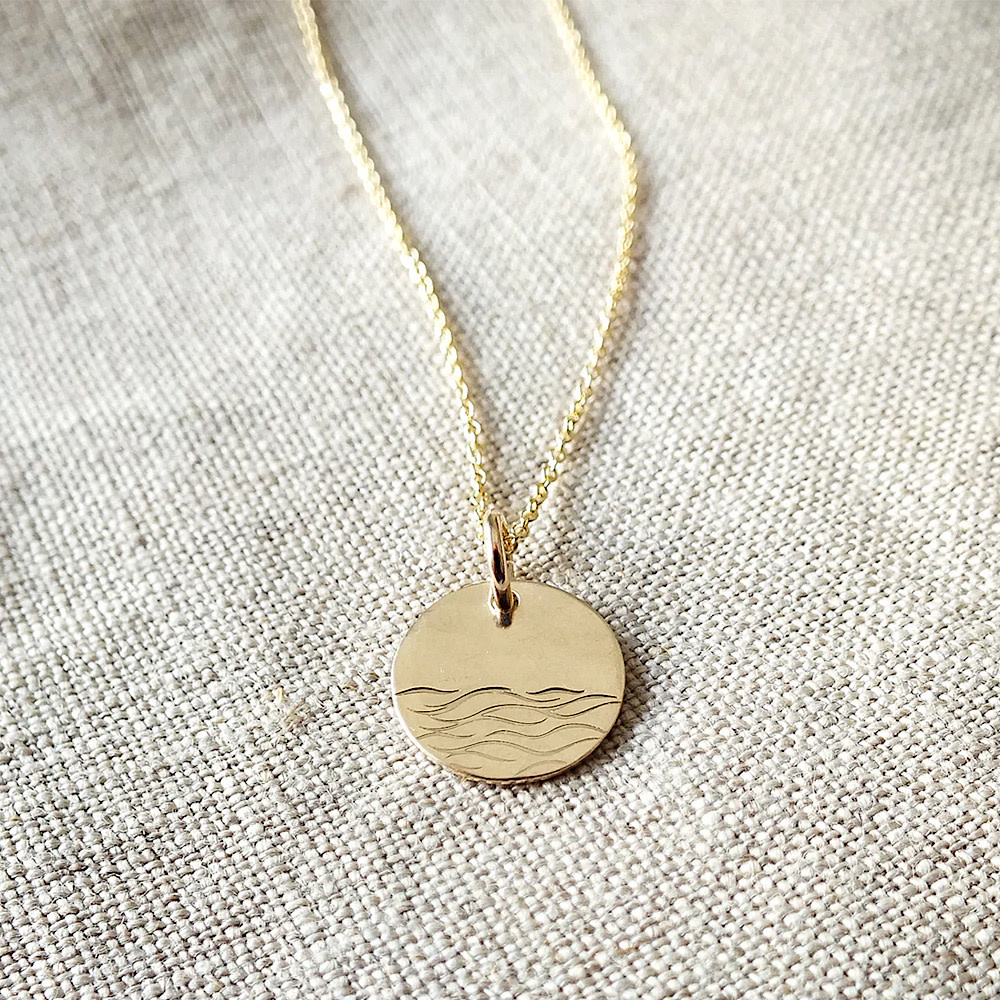 Becoming Jewelry - 18" Necklace - The Sea - Gold Fill