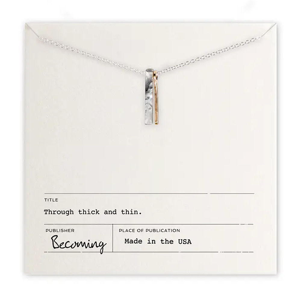 Becoming Jewelry - 18" Necklace - Through Thick & Thin - Mixed Metal