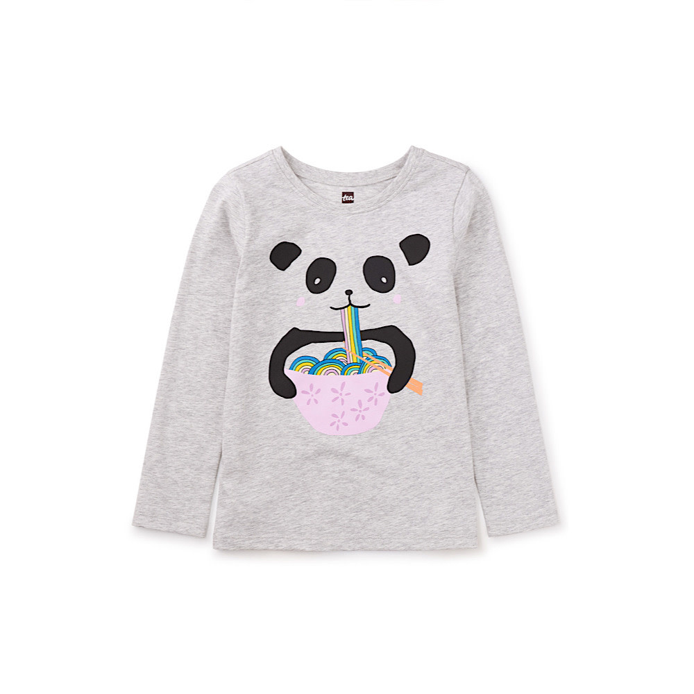 Tea Collection Panda Ramen Graphic Tee - Light Grey Heather