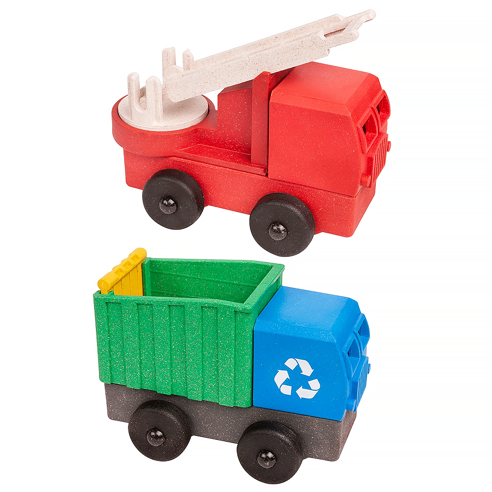 Luke's Toy Factory - Fire and Recycling Truck 2 Pack