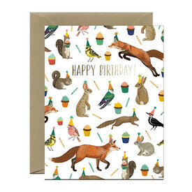 Yeppie Paper Yeppie Paper - Forest Animals Galore Birthday Card