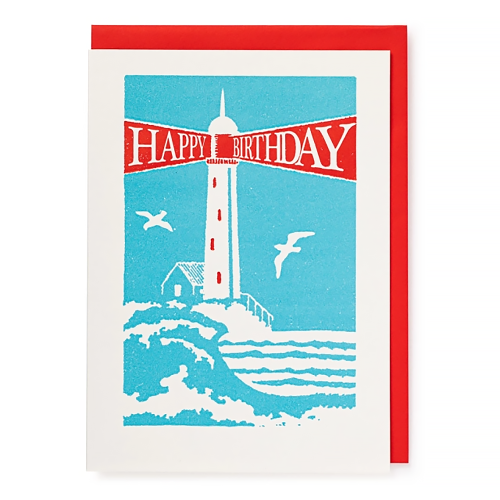 Archivist Gallery - Happy Birthday Light House Card
