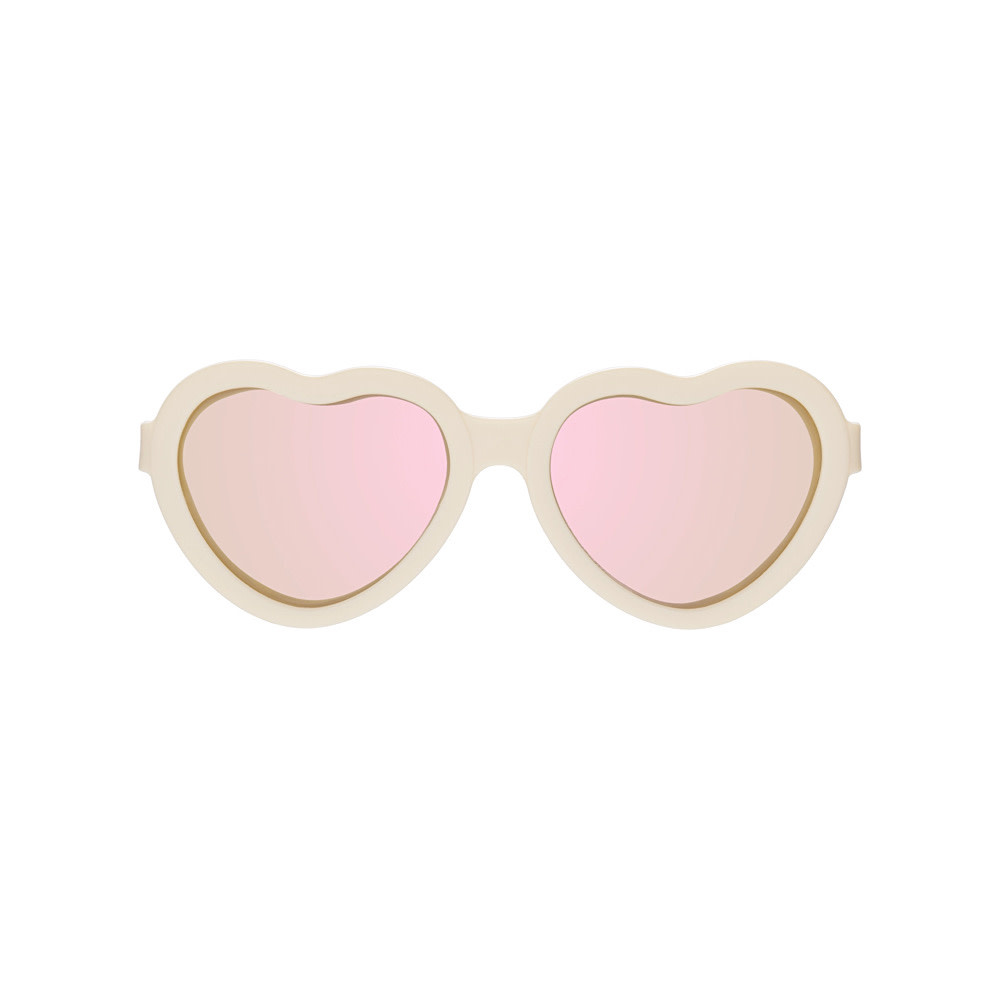 Babiators Babiators Sunglasses - Heart Polarized Mirrored Lenses -Sweet Cream