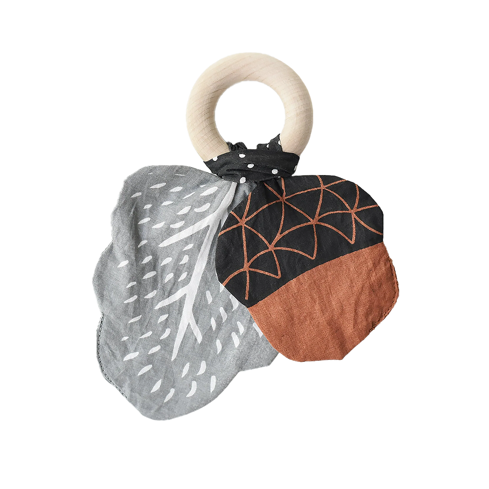 Wee Gallery Crinkle Teether - Acorn
