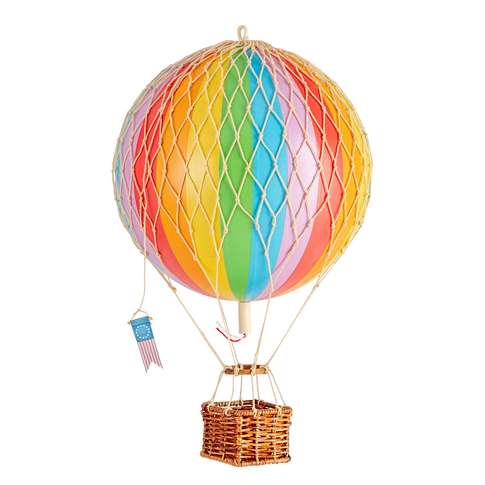 Hot Air Balloon - Travels Light - Rainbow - 18cm