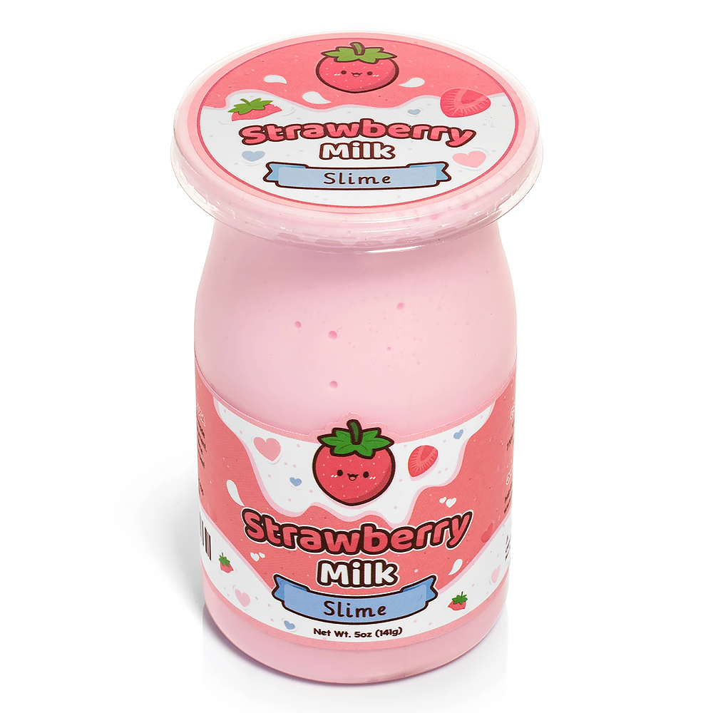 Kawaii Slime - Strawberry Milk Glossy Slime