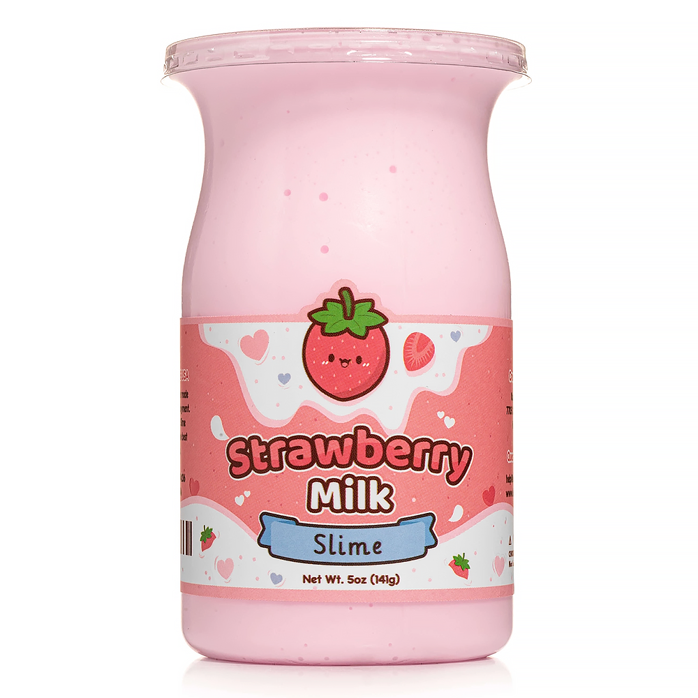 Kawaii Slime - Strawberry Milk Glossy Slime