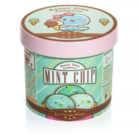 Kawaii Slime Company Kawaii Slime - Mint Chip Scented Ice Cream Pint Slime