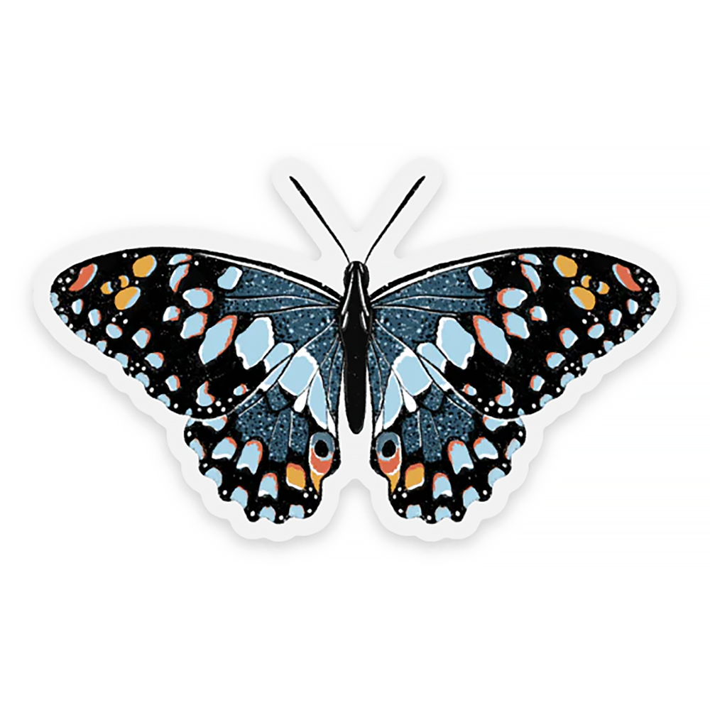 Elyse Breanne Design Elyse Breanne Design Clear Sticker - Blue Speckled Butterfly