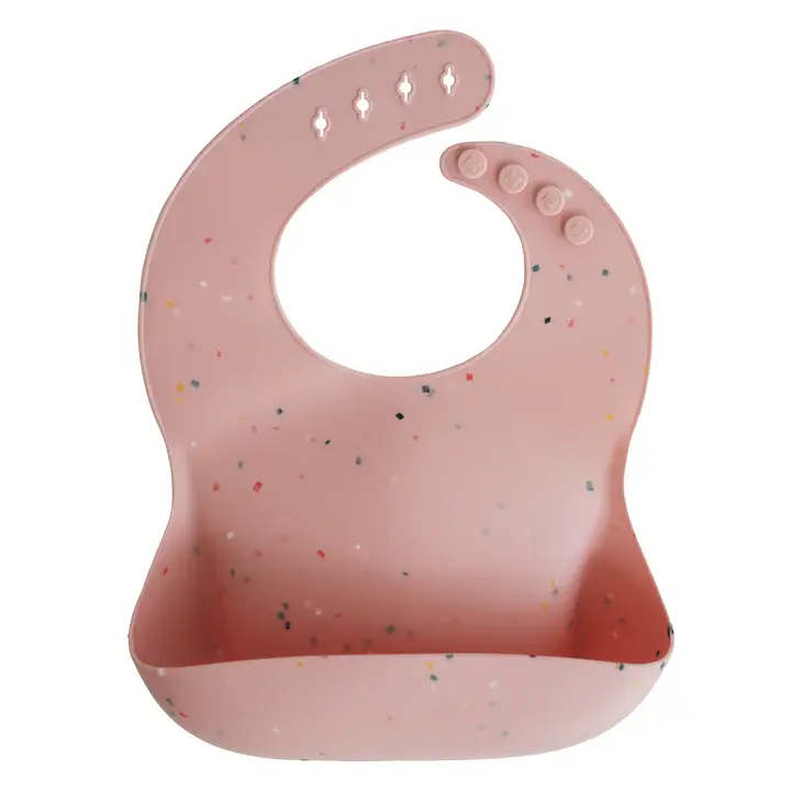 Mushie Mushie - Silicone Baby Bib - Pink Confetti